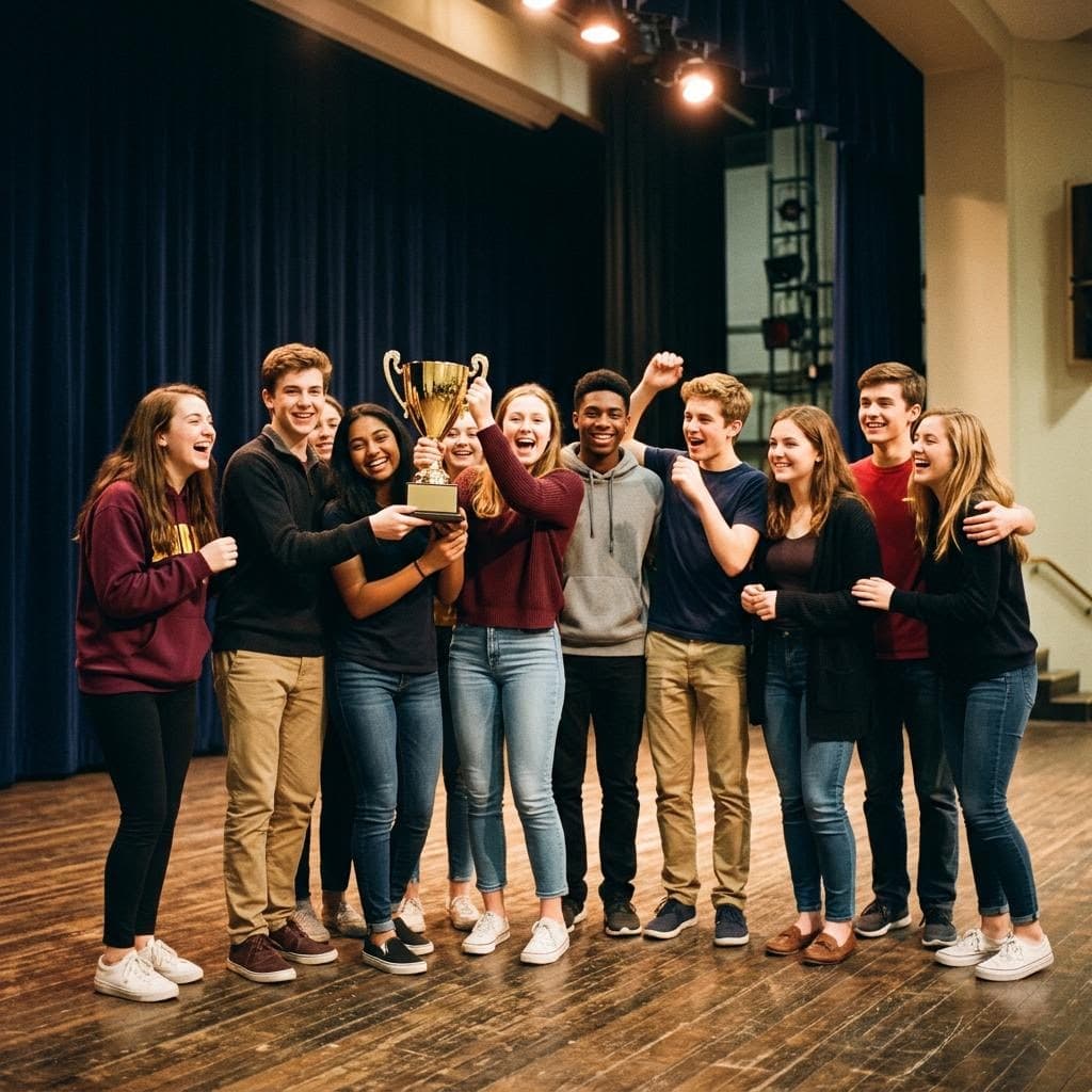 Students competing at a Finance & Investment Challenge Bowl tournament