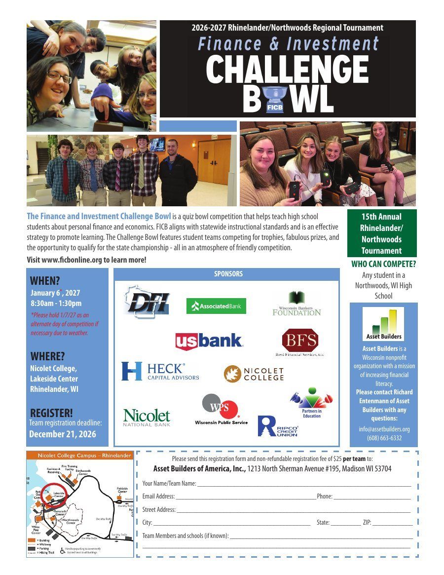 Preview of 2026 Registration Flyer - Rhinelander